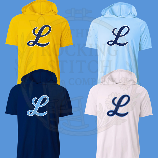Big L Script Drifit Short Sleeve Hoodie